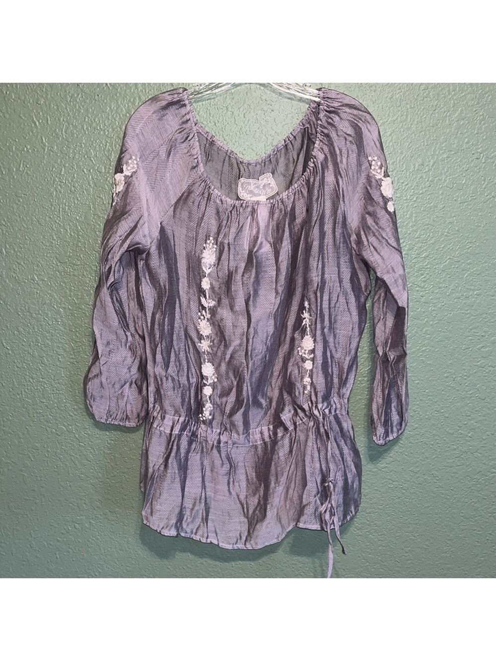 NEW Nick & Mo Anthropologie Elegant Floral embroidered boho top NWT